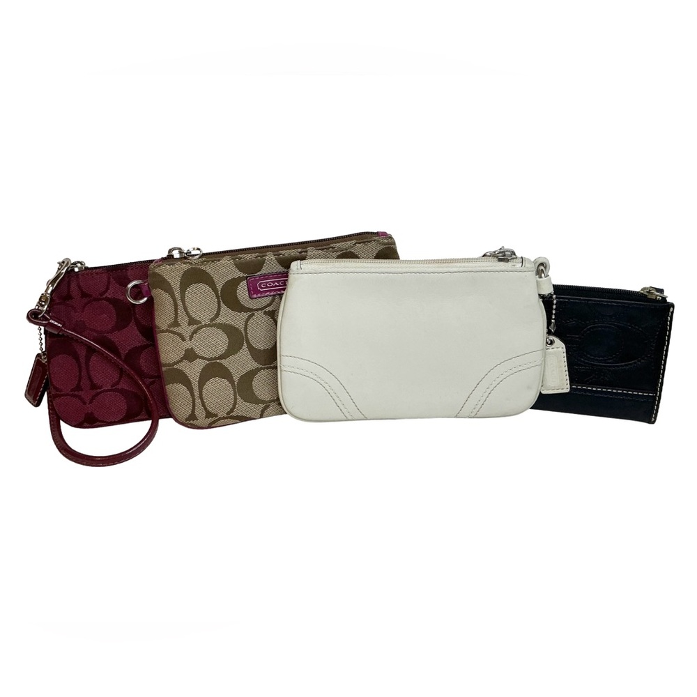 Set of 4: Coach Mini Wristlet & Pouch Bundle